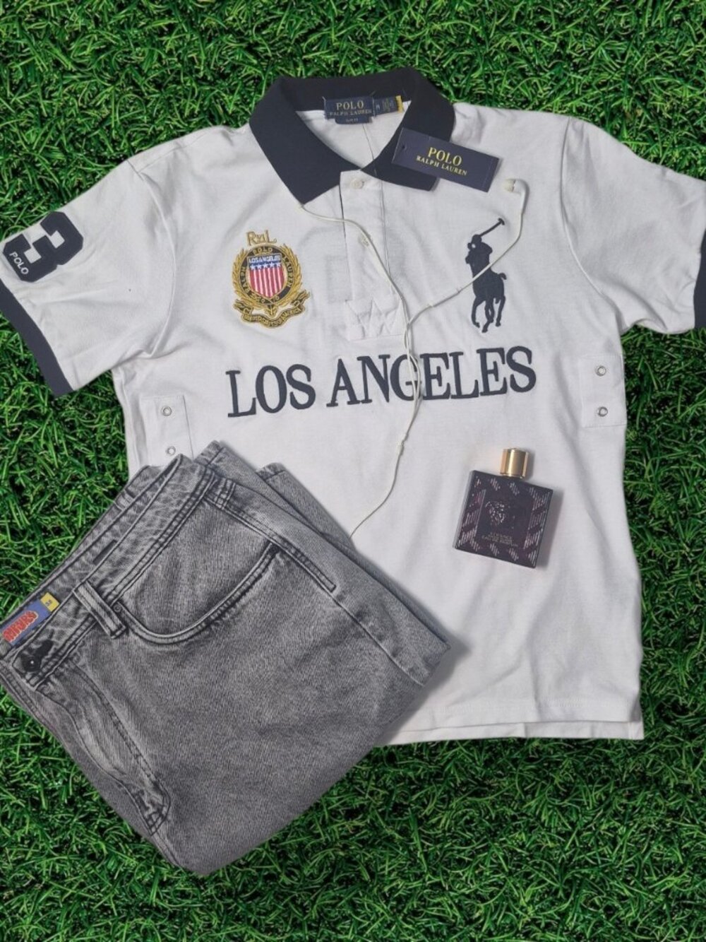 NWT Polo Ralph Lauren Big Pony International Los Angeles #3 White